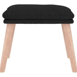 vidaXL Voetenbank 45x29,5x35 cm stof zwart