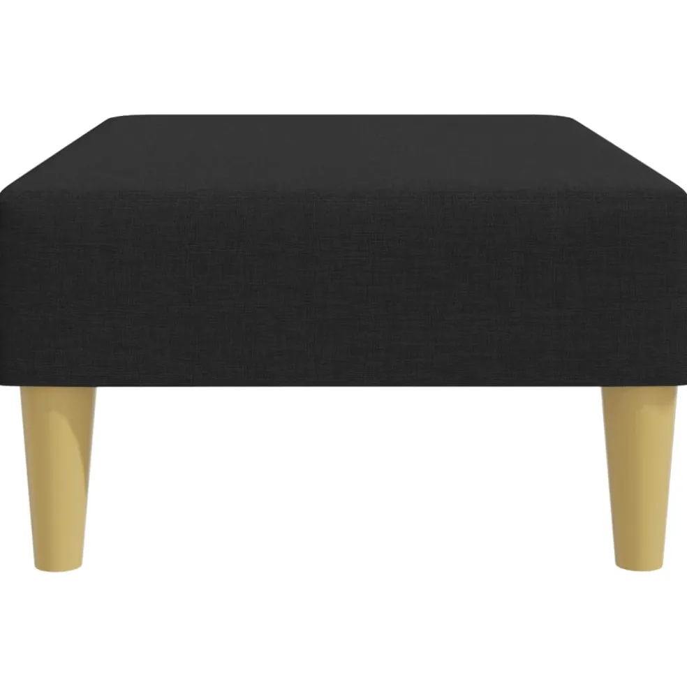 vidaXL Voetenbank 77x55x31 cm stof zwart