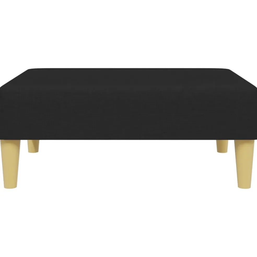 vidaXL Voetenbank 77x55x31 cm stof zwart