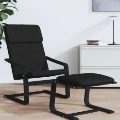 vidaXL Voetenbank 51x41x40 cm stof zwart
