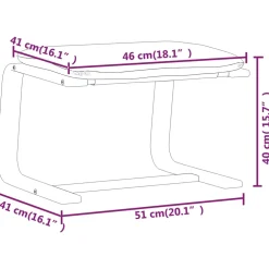 vidaXL Voetenbank 51x41x40 cm stof zwart