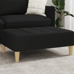 vidaXL Voetenbank 77x55x31 cm stof zwart