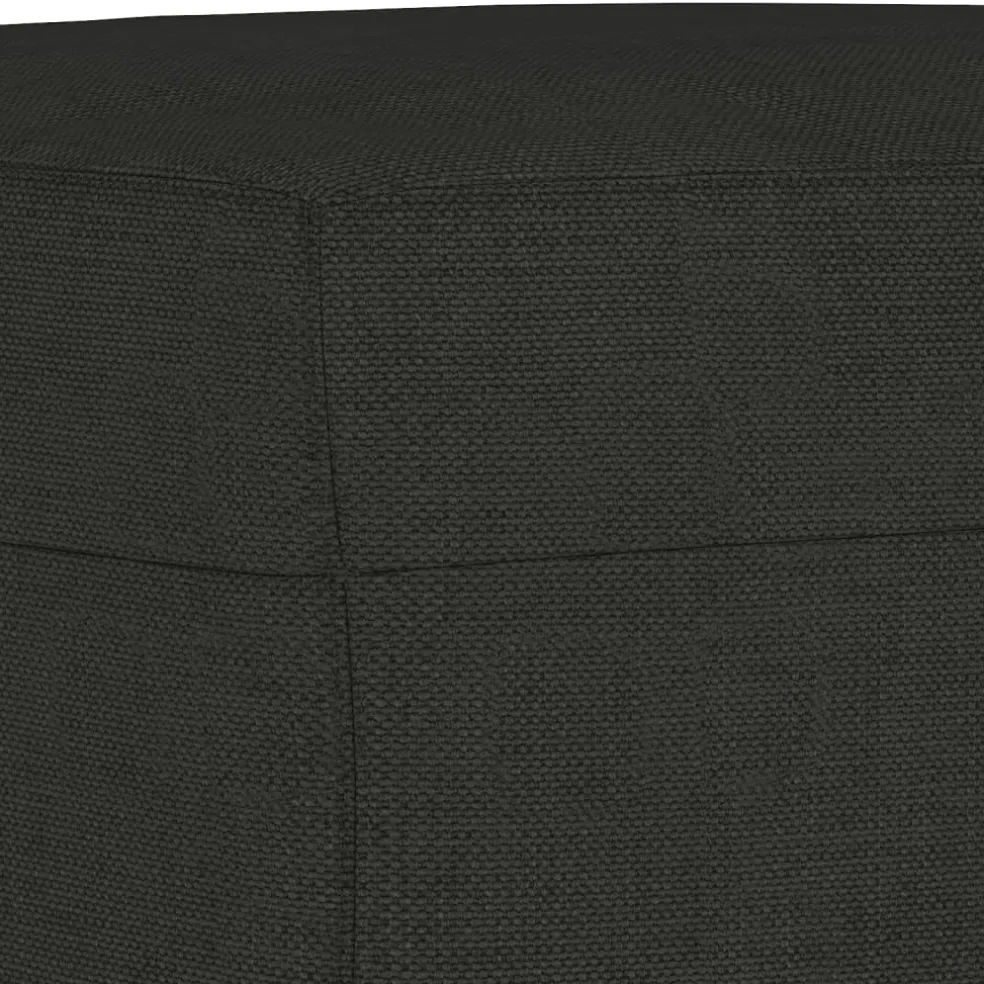 vidaXL Voetenbank 60x50x41 cm stof zwart