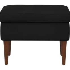 vidaXL Voetenbank Zwart 55 x 35 x 41 cm Fluweel