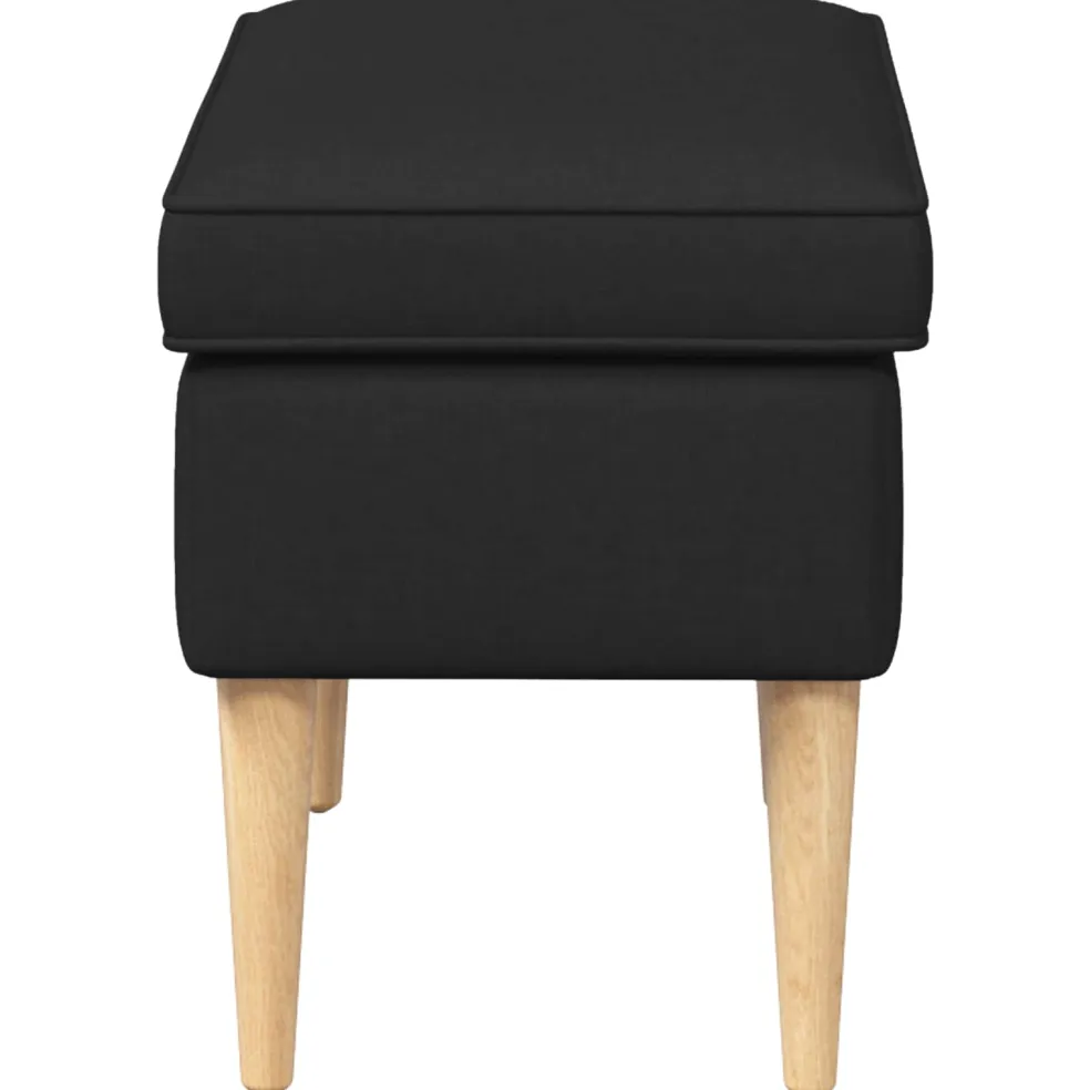 vidaXL Voetenbank Zwart 55 x 35 x 41 cm