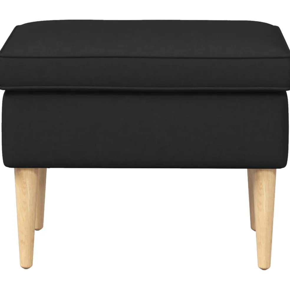vidaXL Voetenbank Zwart 55 x 35 x 41 cm