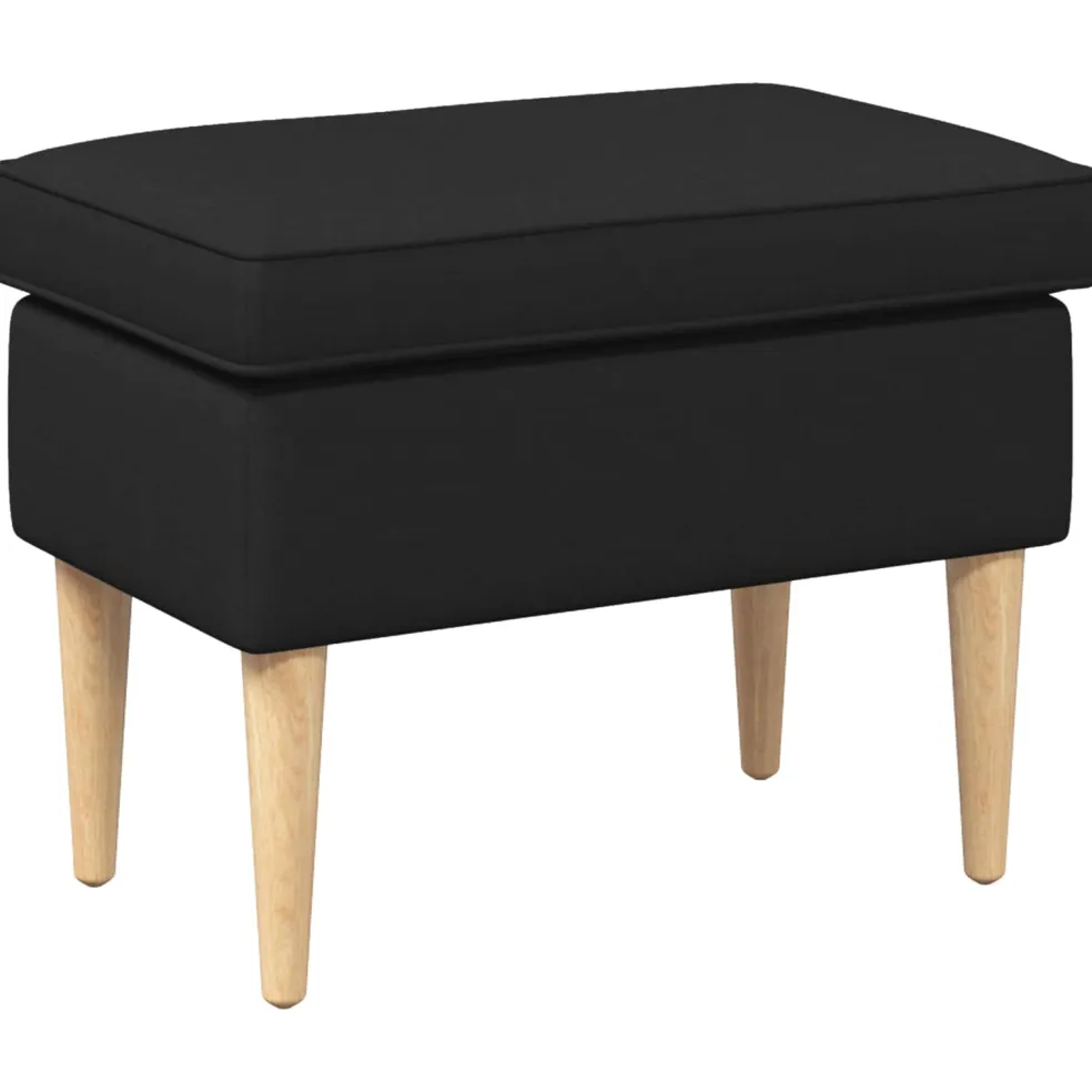 vidaXL Voetenbank Zwart 55 x 35 x 41 cm
