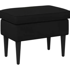 vidaXL Voetenbank Zwart 55 x 35 x 41 cm Fluweel