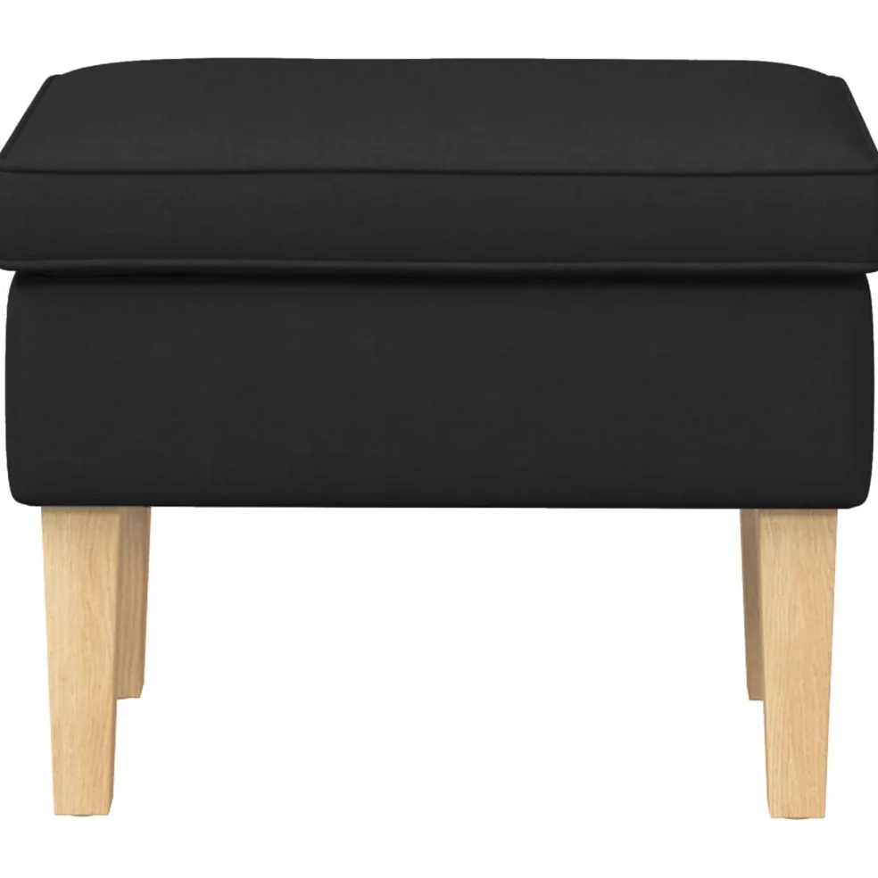 vidaXL Voetenbank Zwart 55 x 35 x 41 cm Stof