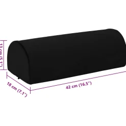 vidaXL Voetensteun Kussen 42 x 18 x 13 cm Stevig PU Schuim Zwart