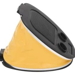 vidaXL Voetpomp 26x18 cm PP en PE grijs en geel
