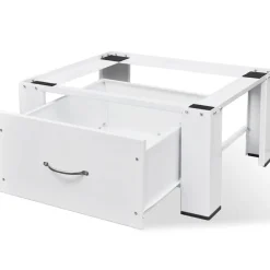 vidaXL Voetstuk voor wasmachine met lade wit