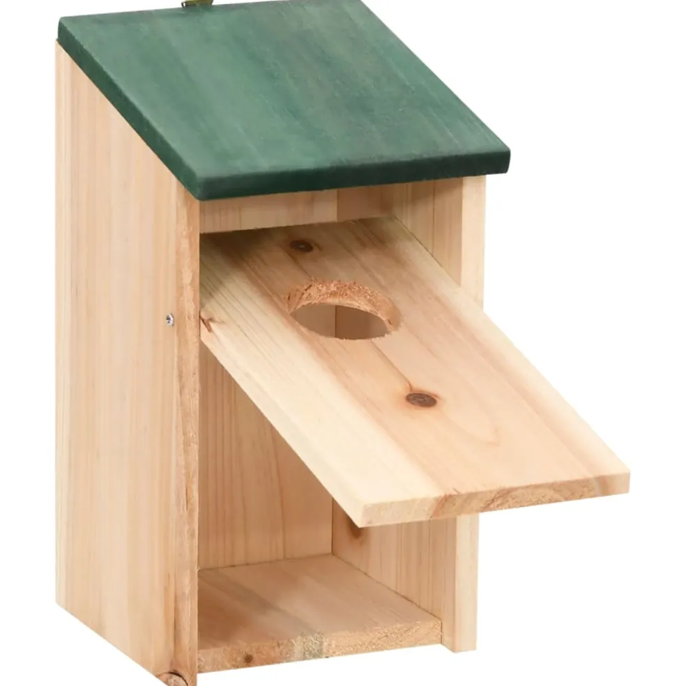 vidaXL Vogelhuisjes 4 st 12x12x22 cm hout