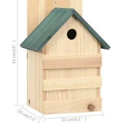 vidaXL Vogelhuisjes 4 st 23x19x33 cm vurenhout