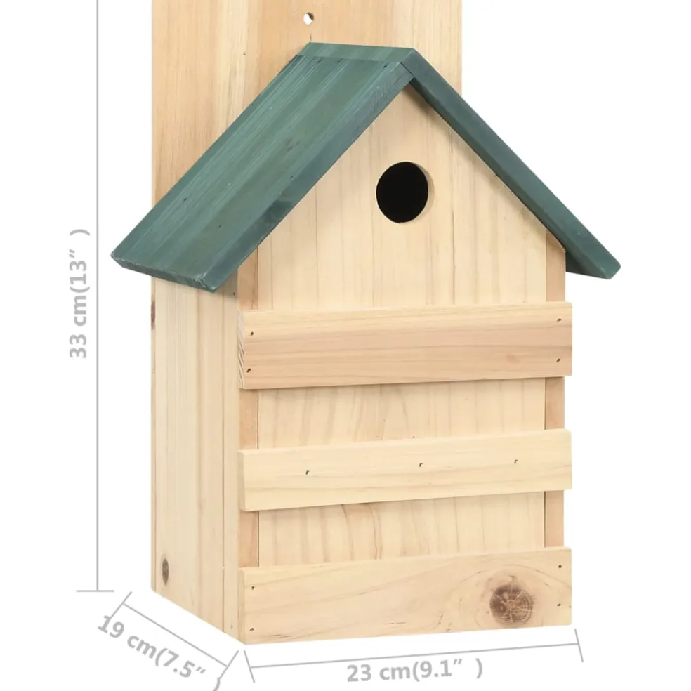 vidaXL Vogelhuisjes 4 st 23x19x33 cm vurenhout