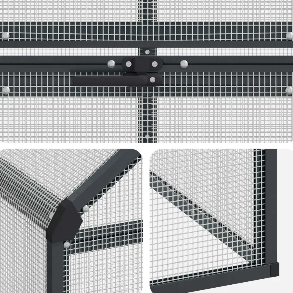 vidaXL Vogelkooi Antracietkleurig 181,5 x 112,5 x 173,5 cm