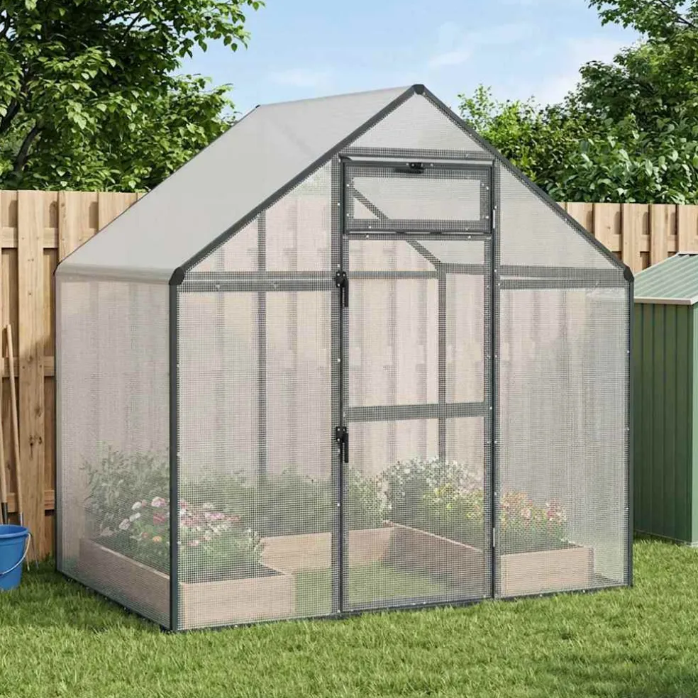 vidaXL Vogelkooi Antracietkleurig 181,5 x 112,5 x 173,5 cm