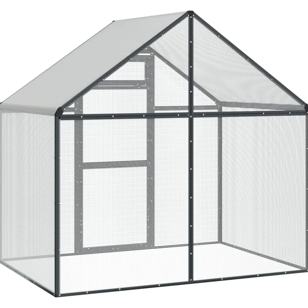 vidaXL Vogelkooi Antracietkleurig 181,5 x 112,5 x 173,5 cm