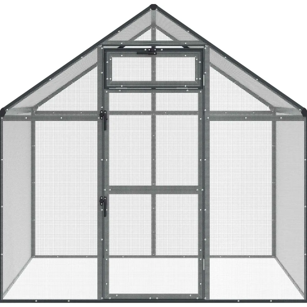 vidaXL Vogelkooi Antracietkleurig 181,5 x 112,5 x 173,5 cm