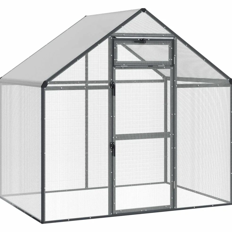 vidaXL Vogelkooi Antracietkleurig 181,5 x 112,5 x 173,5 cm