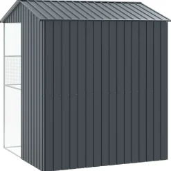 vidaXL Vogelkooi Antraciet 215 x 210 x 247 cm Gegalvaniseerd staal