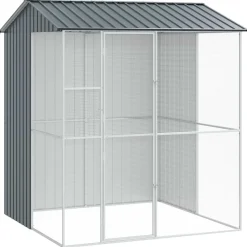vidaXL Vogelkooi Antraciet 215 x 210 x 247 cm Gegalvaniseerd staal