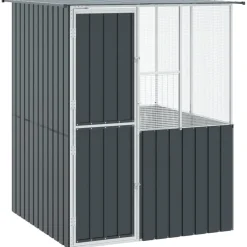 vidaXL Vogelkooi Antraciet 165 x 165 x 200 cm Gegalvaniseerd staal