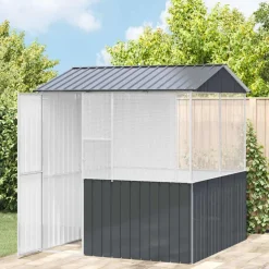 vidaXL Vogelkooi Antraciet 215 x 209 x 230 cm Gegalvaniseerd staal