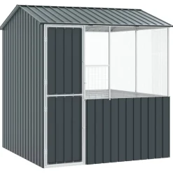 vidaXL Vogelkooi Antraciet 215 x 209 x 230 cm Gegalvaniseerd staal