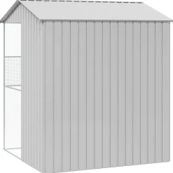 vidaXL Vogelkooi Grijs 215 x 210 x 247 cm Gegalvaniseerd staal