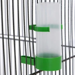 vidaXL Vogelkooi met dak staal zwart 66x66x155 cm