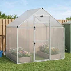 vidaXL Vogelkooi Zilverkleurig 181,5 x 112,5 x 173,5 cm