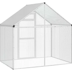 vidaXL Vogelkooi Zilverkleurig 181,5 x 112,5 x 173,5 cm