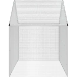 vidaXL Vogelkooi Zilverkleurig 181,5 x 112,5 x 173,5 cm