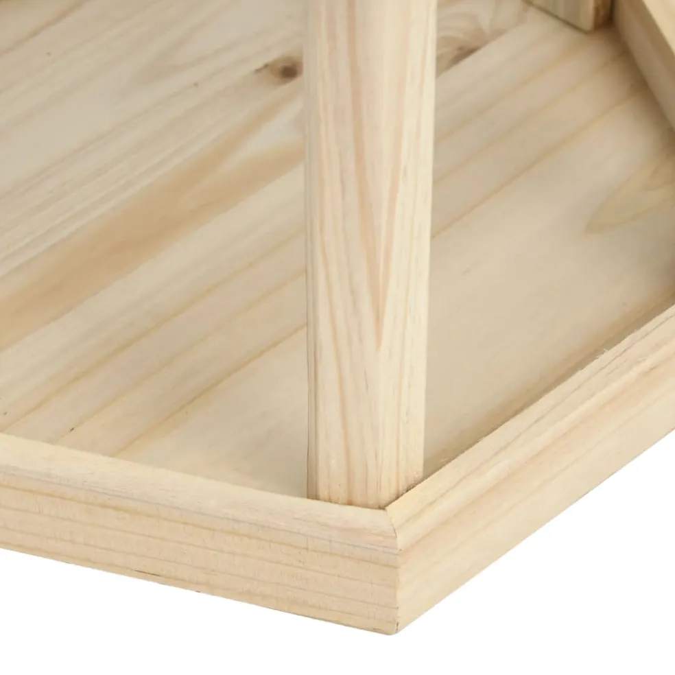vidaXL Vogelvoeder achthoekig 33x30 cm massief vurenhout