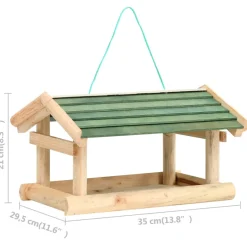vidaXL Vogelvoeder 35x29,5x21 cm massief hout