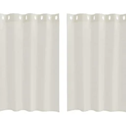 vidaXL Voile Gordijn 2 st Crème 140 x 140 cm Polyester