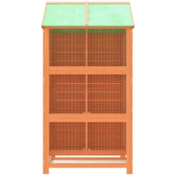 vidaXL Volière 97x81x152 cm massief grenenhout bruin