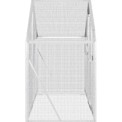 vidaXL Volière 179x100x185 m aluminium zilverkleurig