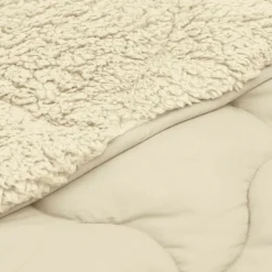 vidaXL Vol jaar dekbed Crème 135 x 200 cm Microfiber en Teddy fleece