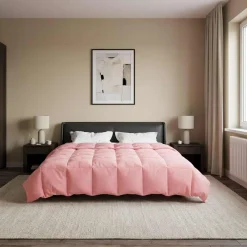 vidaXL Vol jaar dekbed 240 x 260 cm 4 seizoenen Roze Ademend