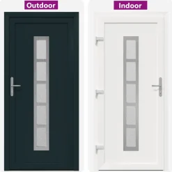 vidaXL Voordeur Antracietkleurig 88 x 200 cm PVC