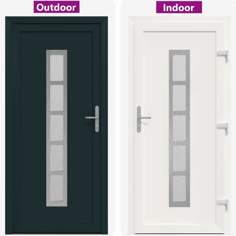vidaXL Voordeur Antracietkleurig 88 x 200 cm PVC