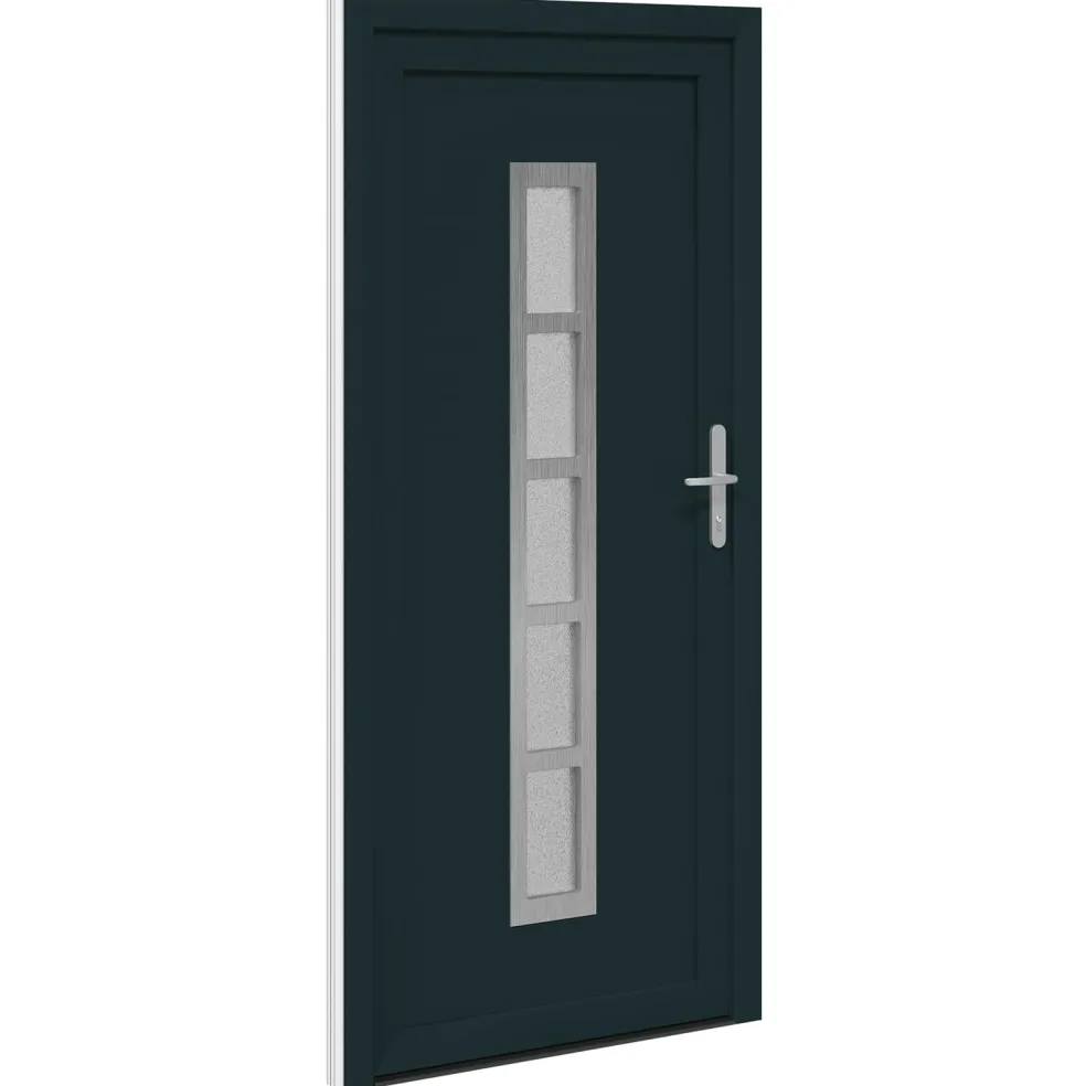 vidaXL Voordeur Antracietkleurig 88 x 200 cm PVC