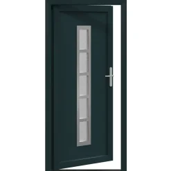 vidaXL Voordeur Antracietkleurig 88 x 200 cm PVC