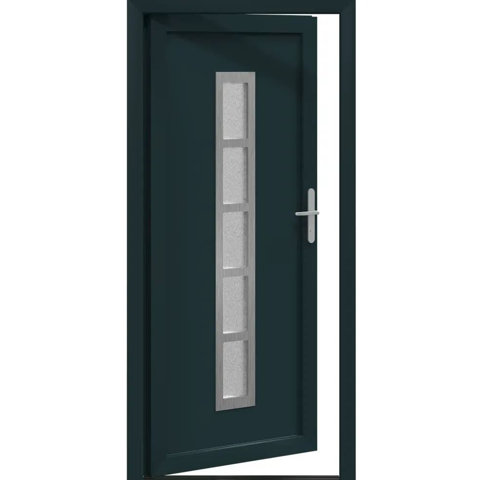 vidaXL Voordeur Antracietkleurig 88 x 200 cm PVC