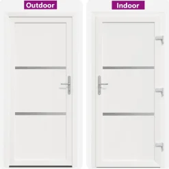 vidaXL Voordeur Wit 88 x 200 cm PVC