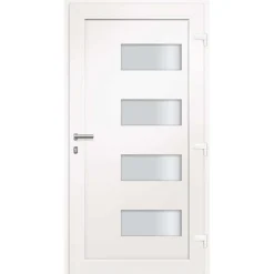 vidaXL Voordeur 100x200 cm aluminium en PVC antraciet
