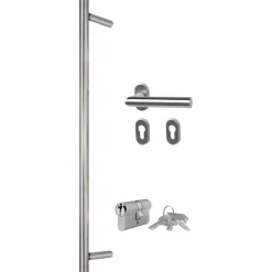 vidaXL Voordeur 100x200 cm aluminium en PVC wit