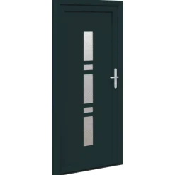 vidaXL Voordeur 88 x 200 cm PVC Antraciet